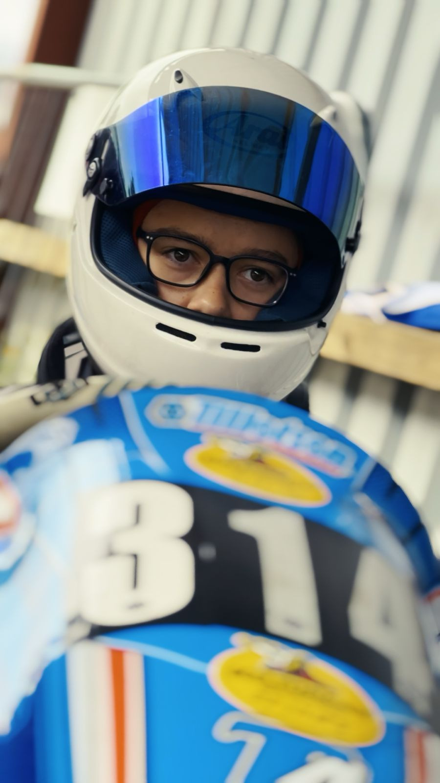 Pierre Carnet in helmet